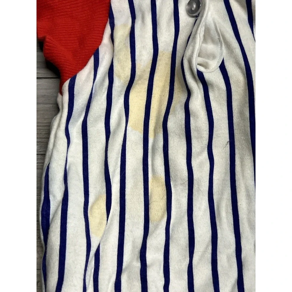 Vintage Carters International Baseball Bears Striped One Piece 6 Months USA Made